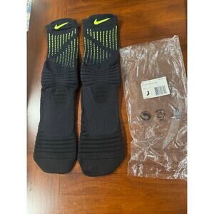 NWT Nike Elite Versatility Basketball Crew Socks Black/Volt Men XL